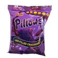Oishi Pillows Ube Filled Crackers 38g x 10 Pcks